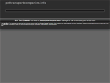Tablet Screenshot of pettransportcompanies.info
